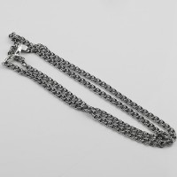 Срібний ланцюжок Бісмарк з чорнінням 50см