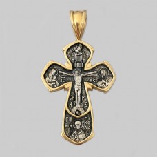 Крест серебряный с ликами святых ЛЗ-34023