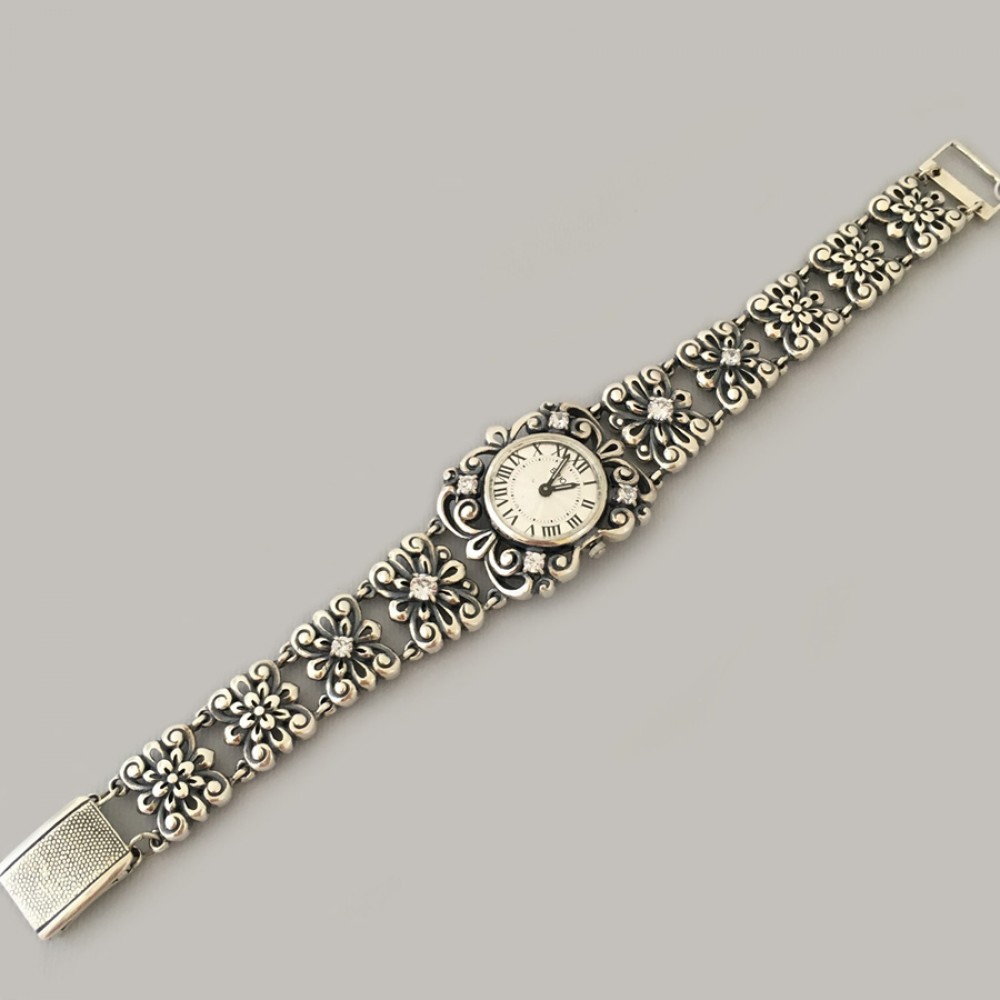 Серебряные часы БР-10057