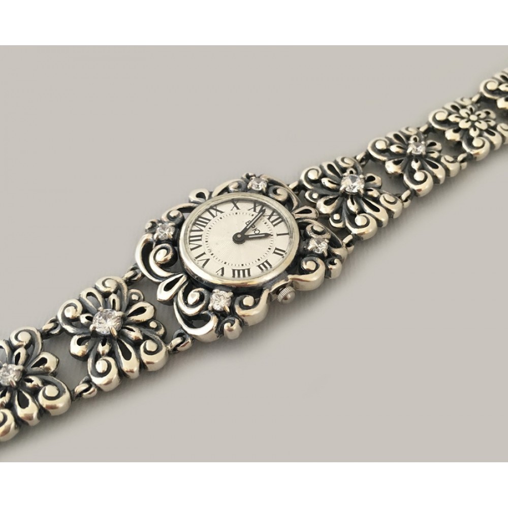 Серебряные часы БР-10057