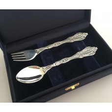 Набор серебряных приборов для ребенка Колосок 2 предмета (ложка+вилка) БР-177054