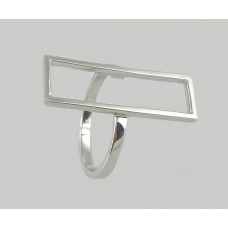 Срібна каблучка без каменів родована ЛЗ-10081