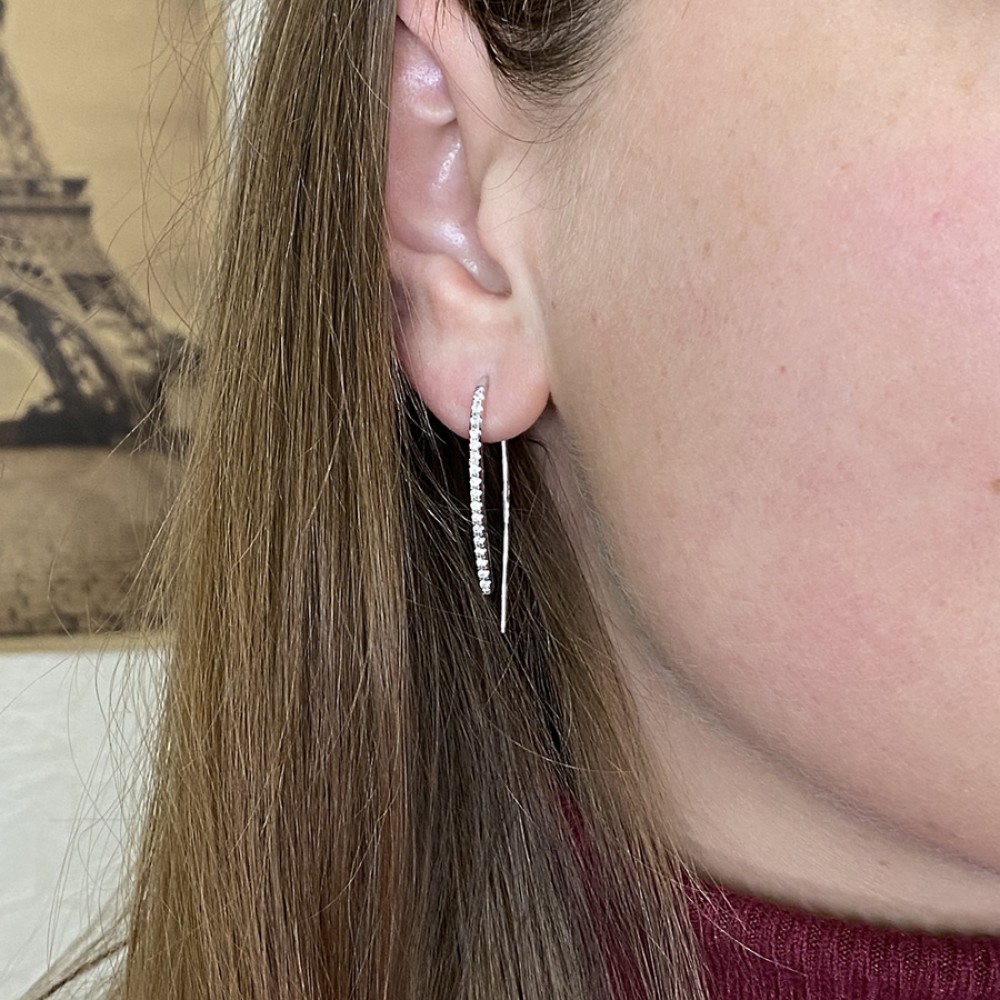 Серебряные серьги-продёвки ЛЗ-21052