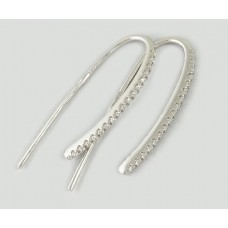 Срібні сережки-продьовки ЛЗ-21052