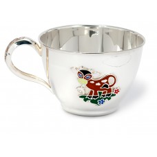 Серебряная чашка детская Бычок 250мл ХЮ-080706