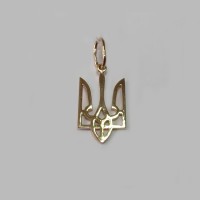 Золотая подвеска Герб Украины "Трезубец" ДС-10027