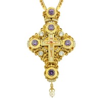 Крест наперсный латунный с цепью 2.10.0053ЛП-21ЛП