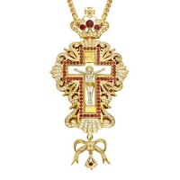 Крест наперсный серебряный в позолоте с цепью 2.10.0070П1П