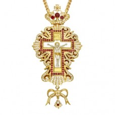 Крест наперсный серебряный в позолоте с цепью 2.10.0070П1П