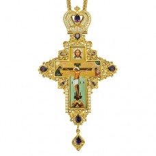 Крест наперсный латунный в позолоте с цепью 2.10.0078ЛП-21ЛП