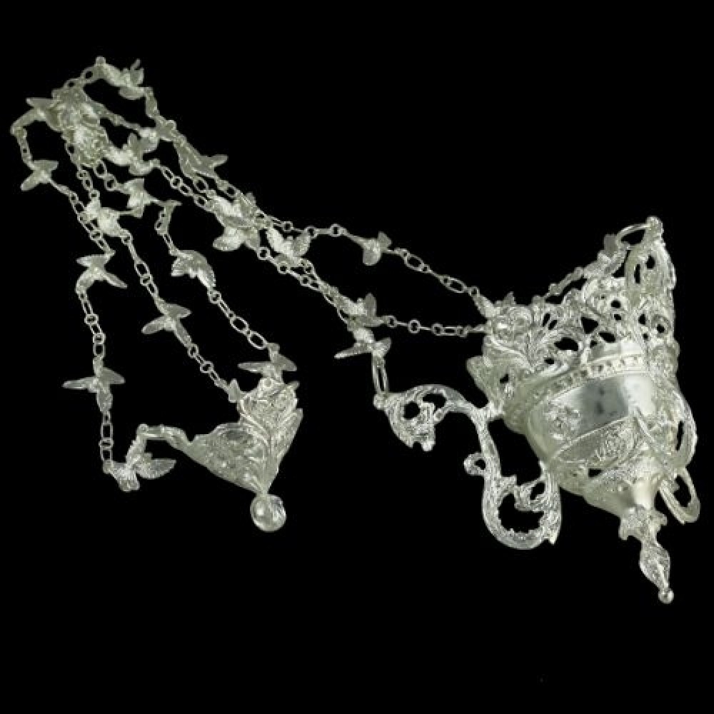 Лампада серебряная "Голуби" аг-2.7.0115