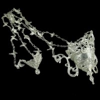 Лампада серебряная "Голуби" аг-2.7.0115