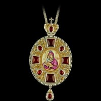 Панагия серебряная с цепью аг-2.7.01561