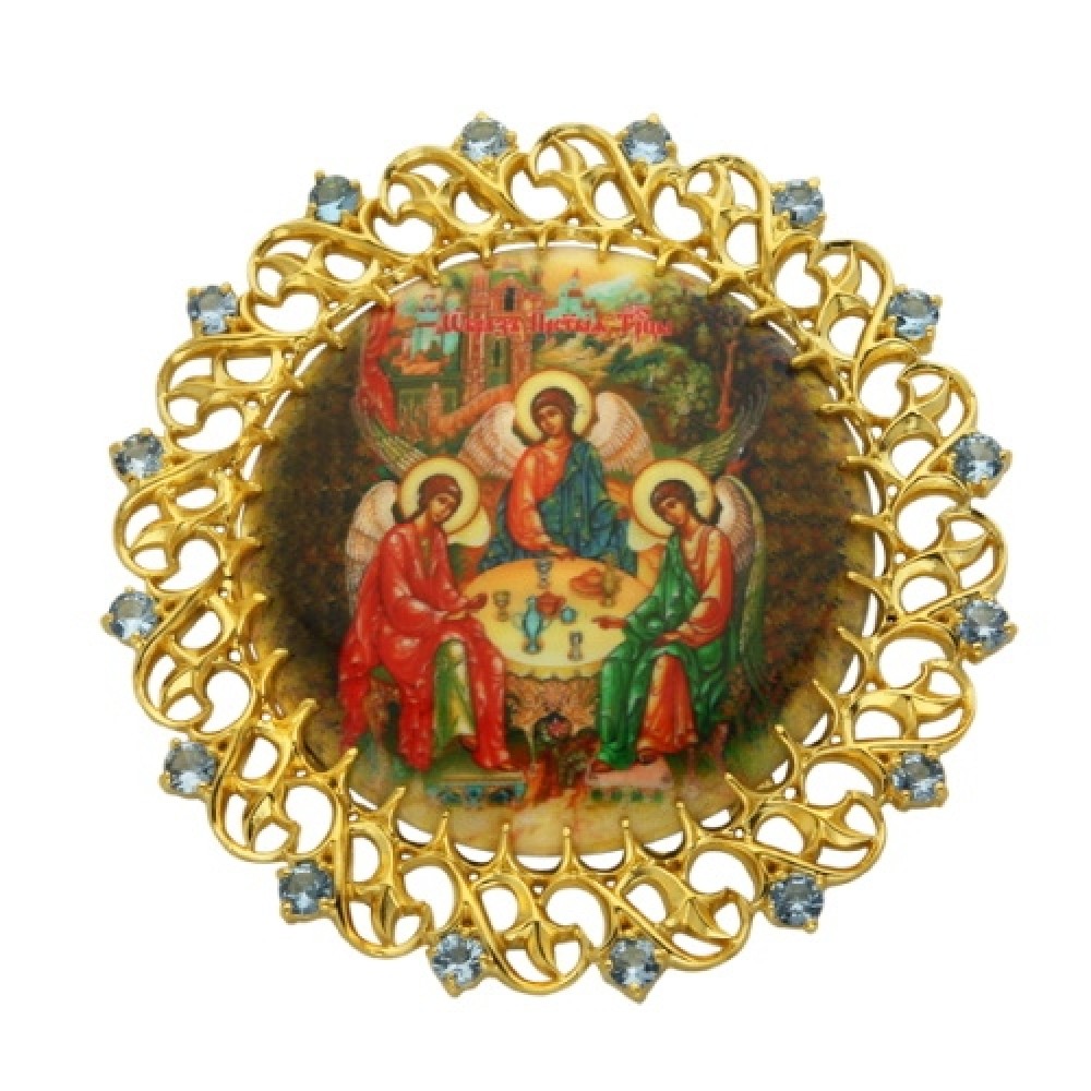 Накладка на митру верхняя латунная "Троица" 2.7.0165ЛП