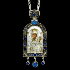 Панагия латунная "Богоматерь Ченстоховская" с цепью аг-2.7.0327Л1Л