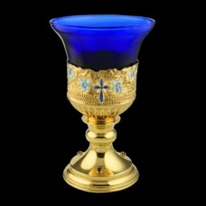 Лампада латунная "Цветы" в позолоте аг-2.7.0367ЛП