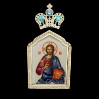 Накладка на митру латунная "Спаситель" аг-2.7.0388ЛС