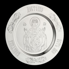 Тарелка серебряная церковная "Знамение" аг-2.7.0492