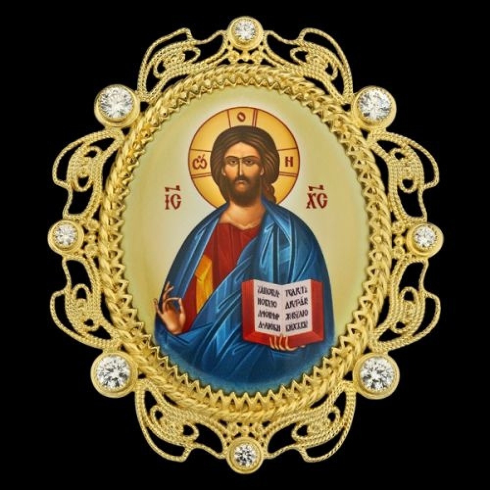 Накладка на митру латунная в позолоте аг-2.7.0515ЛП