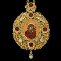 Панагия латунная в позолоте с цепью аг-2.7.0523ЛП-21ЛП