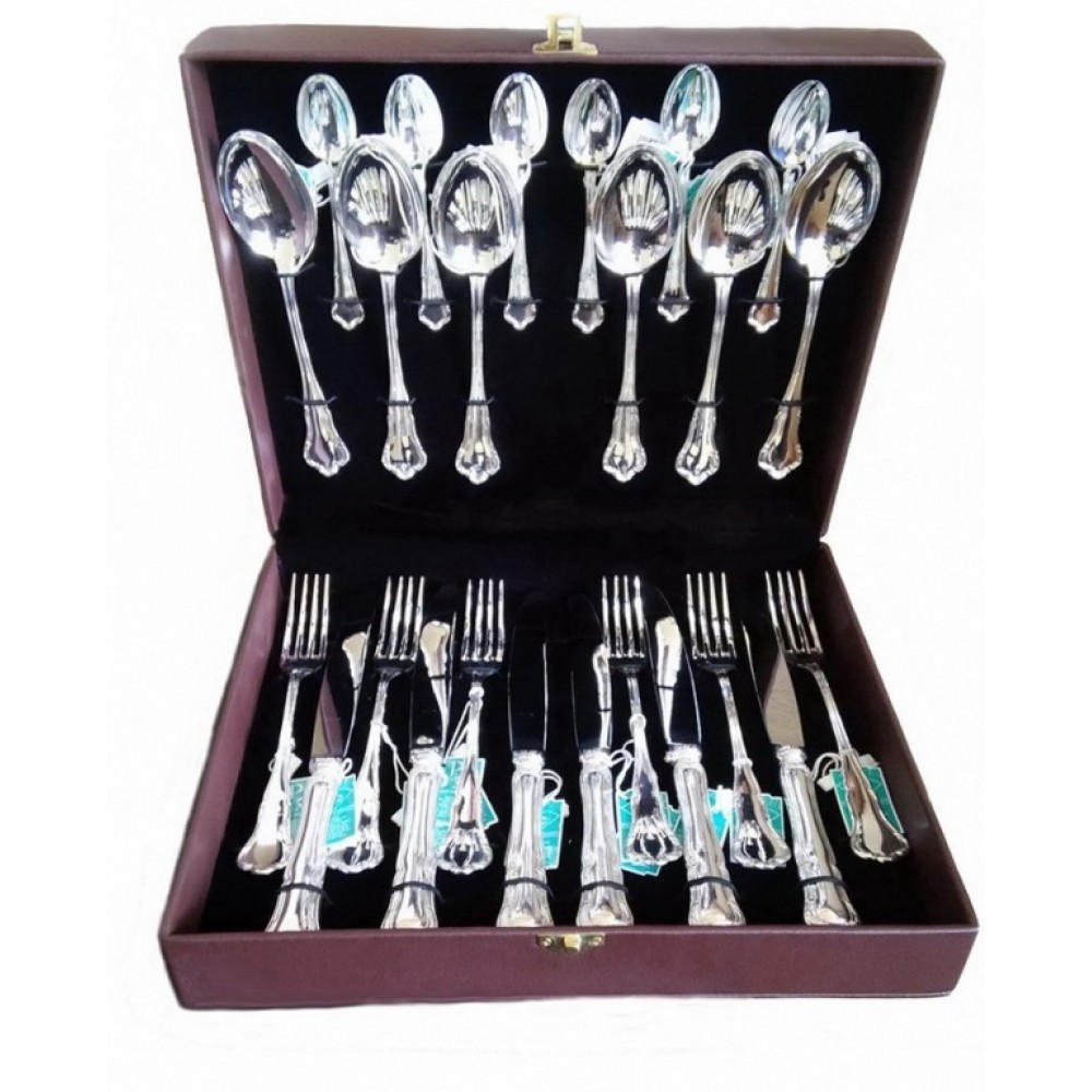 Набор серебряных столовых приборов Италия на 6 персон АГ-2.95.0000