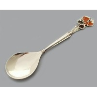 Серебряная ложка Белочка с орешками бр-28/1