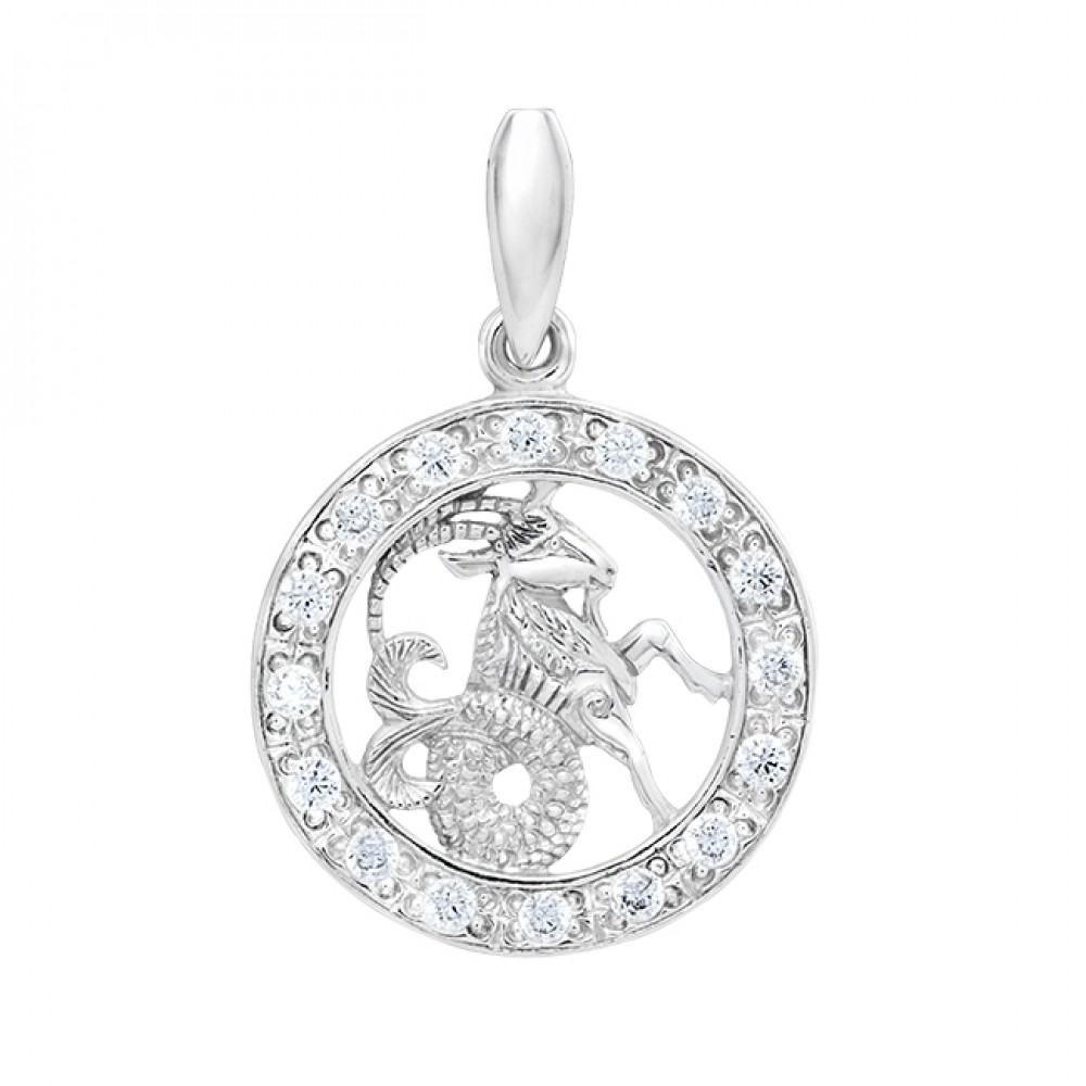 Серебряный подвес "Козерог" ЮМ-3084-10