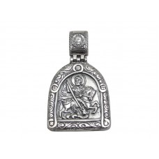 Серебряная ладанка  Георгий Победоносец  1 бр-3100011