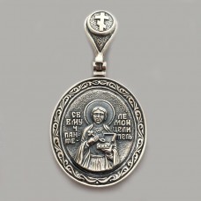 Срібна ладанка Великомученик і Целитель Пантелеймон 75 бр-3100254