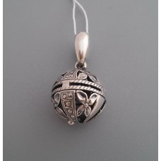 Серебряная подвеска Шар 2 бр-3100290