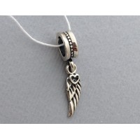 Серебряная бусина "Крыло" бр-0054431