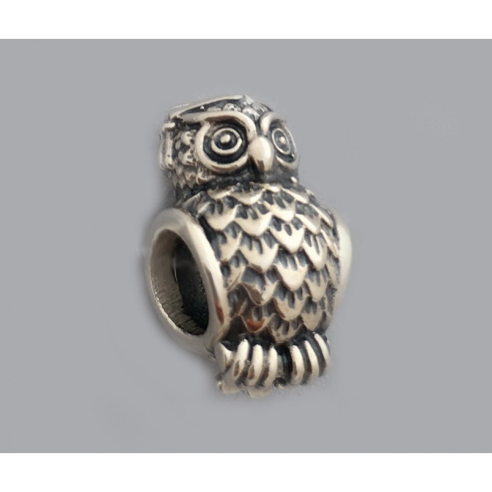 Серебряный шарм Пандора "Сова" бр-0059031
