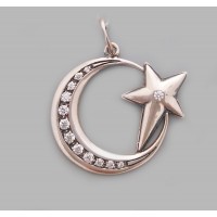 Срібний мусульманський кулон Місяць бр-3110402