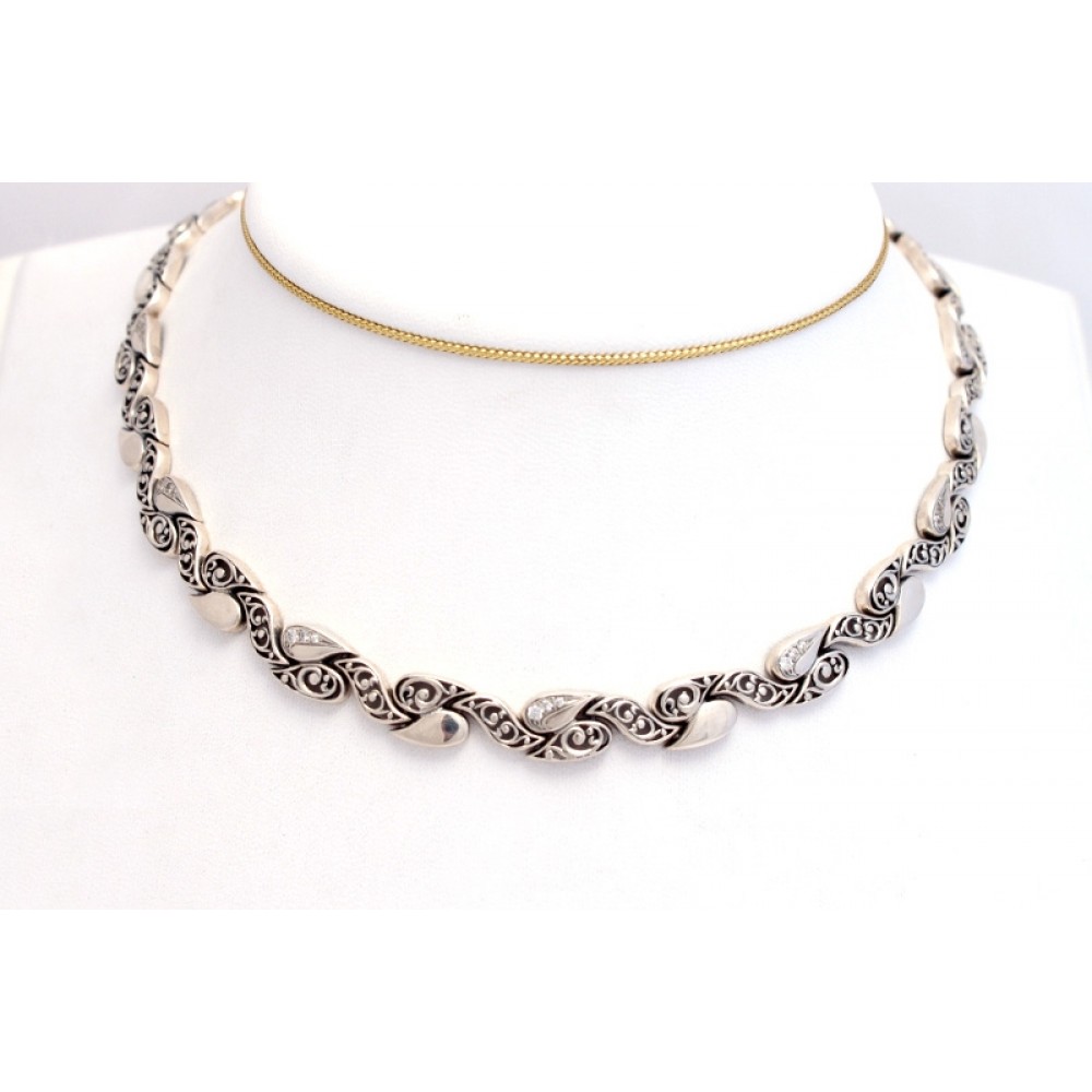 Серебряное колье Бал 2 бр-4110005