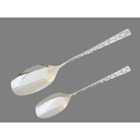 Набір срібних ложек (чайна+десертна) бр-5350