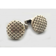 Серебряные запонки "Питон" бр-6100057