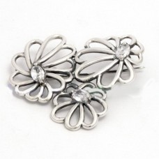Серебряная брошь "Цветы" бр-6110042