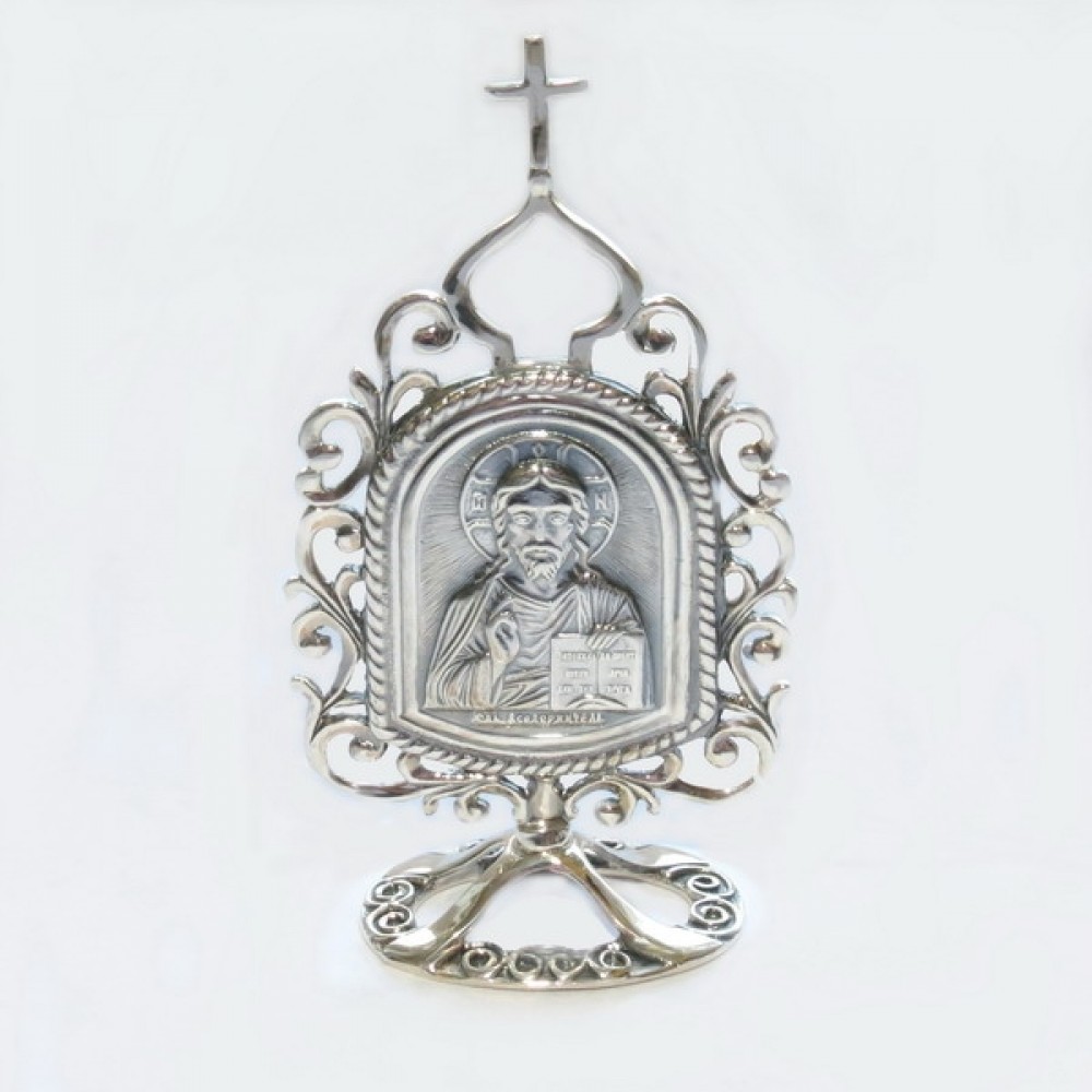 Срібна ікона Спас Нерукотворний бр-00176