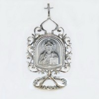 Срібна ікона Спас Нерукотворний бр-00176