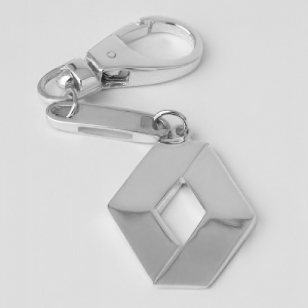 Серебряный брелок "Renault" (Рено) 8117