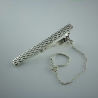 Серебряный зажим для галстука ЮМ-8445