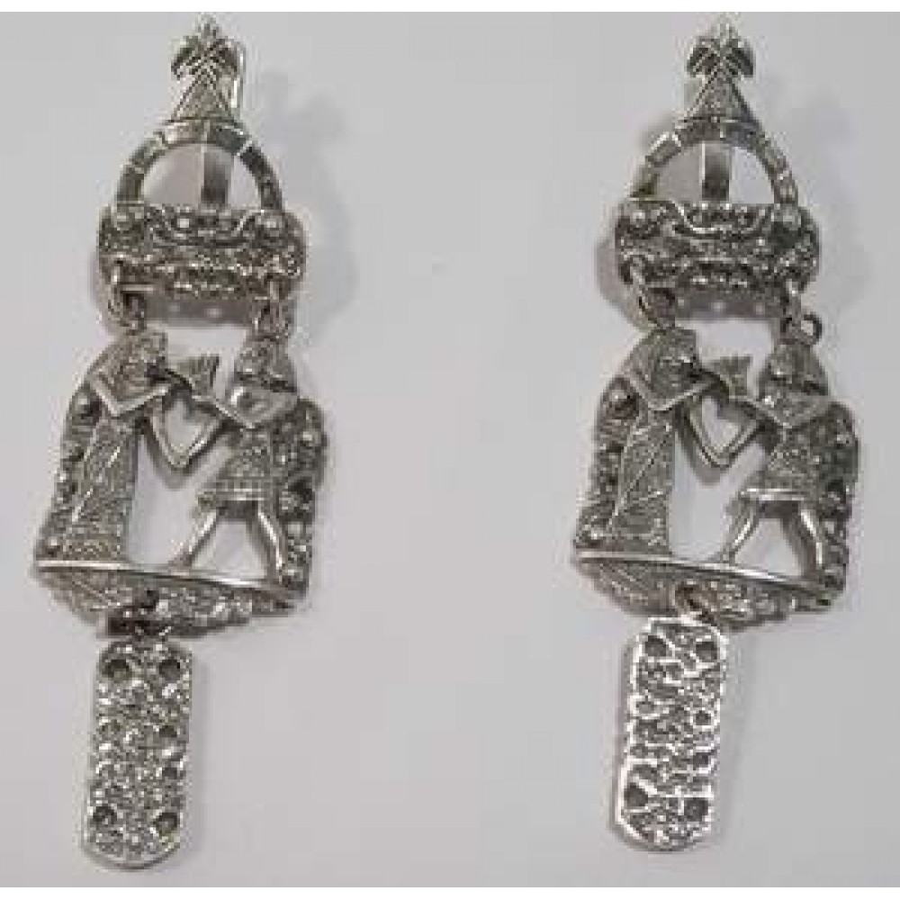 Серебряные серьги "Египет" бр-1100084