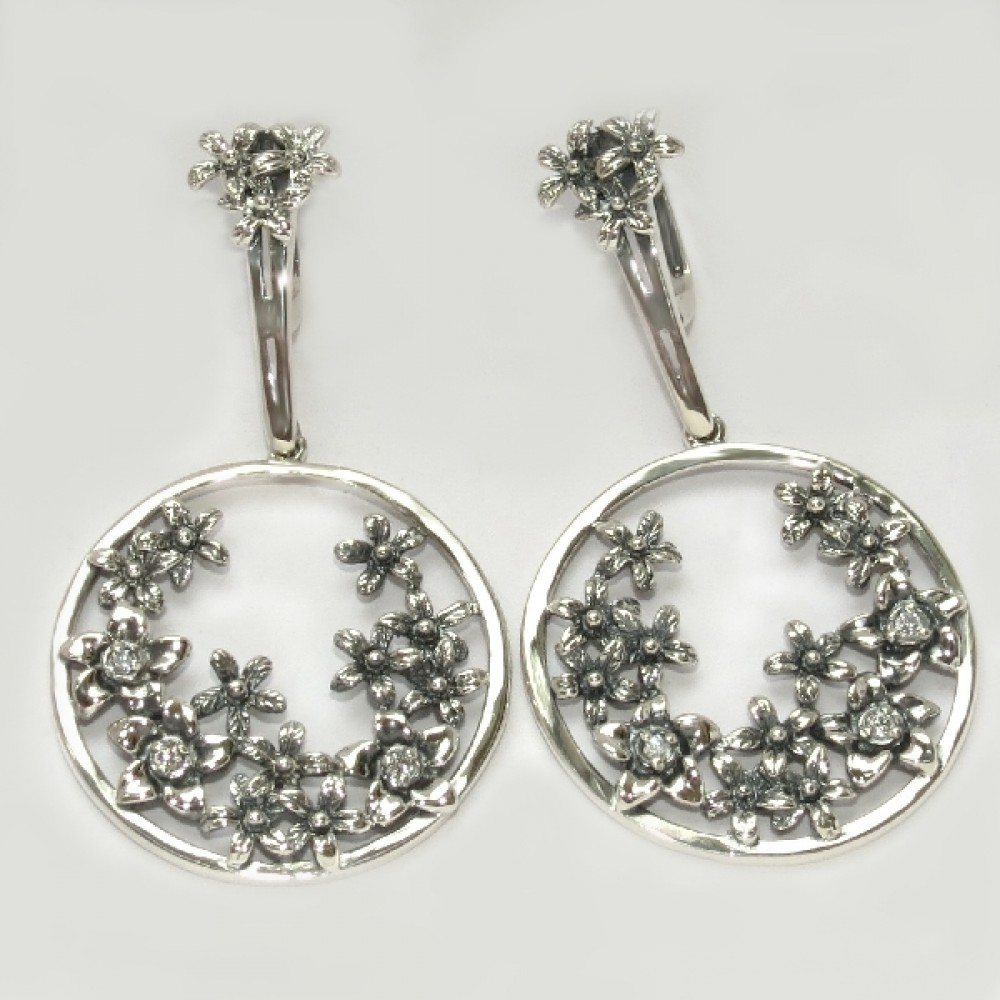 Серебряные серьги бр-11046