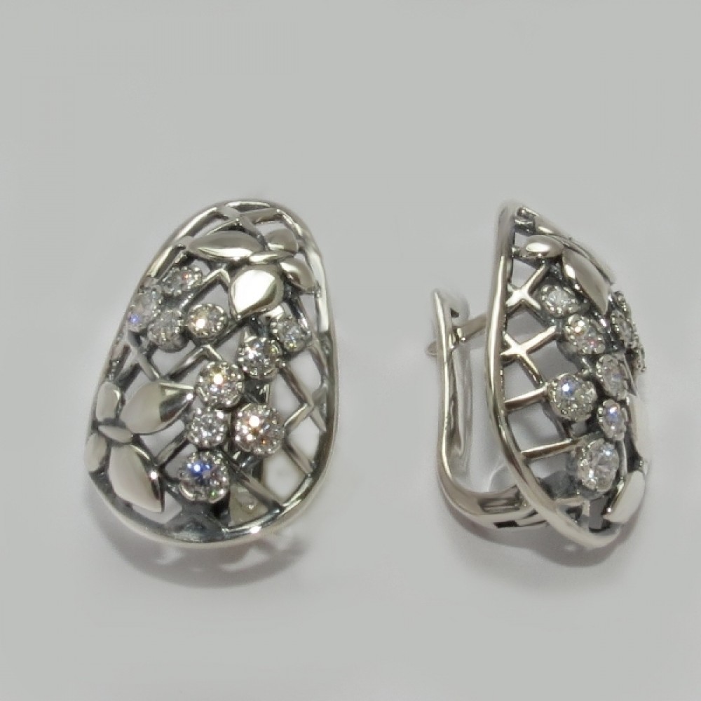 Серебряные серьги бр-11457