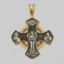 Серебряный крест с частичной позолотой ЛЗ-34024