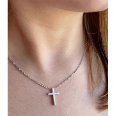 Срібний хрест в стилі мінімалізм  ЛЗ-36063