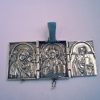 Срібна ладанка триптих стп-16