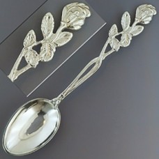 Срібна кавова ложка Роза стл-01
