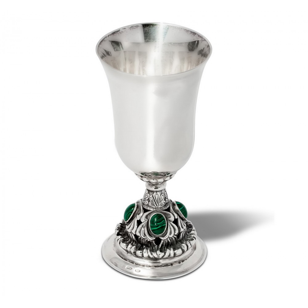 Чарка зі срібла з малахітом "Малахіт" ХЮ-040030