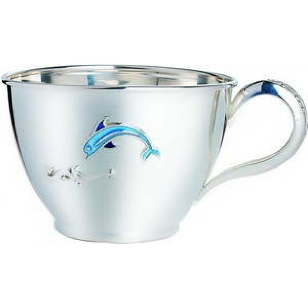 Дитяча чашка зі срібла 925 об'єм 250 мл Дельфінчик ХЮ-080354